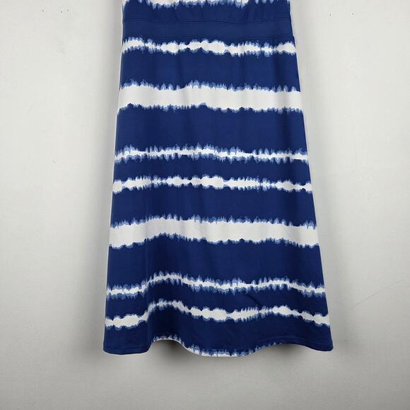 Soybu Blue White Tie Dye‎ Striped Sleeveless Mini Athletic Dress Size Medium - Picture 3 of 7